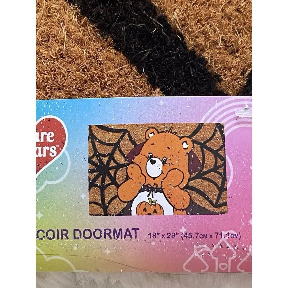Care Bears Halloween Spider Web Vampire Pumpkin‎ Outdoor Coir Door Mat 18 X 28”